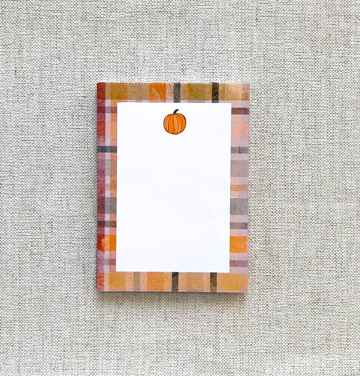 Plaid Pumpkin Notepad