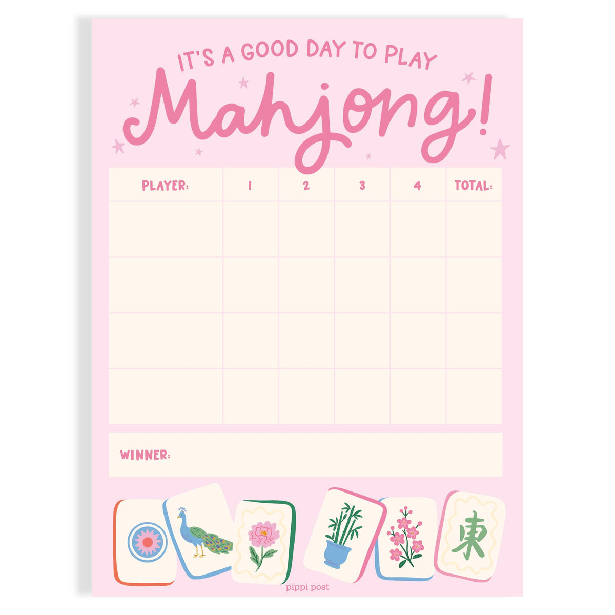 It's a Good Day to Play Mahjong 6x8 Scorekeeping Notepad