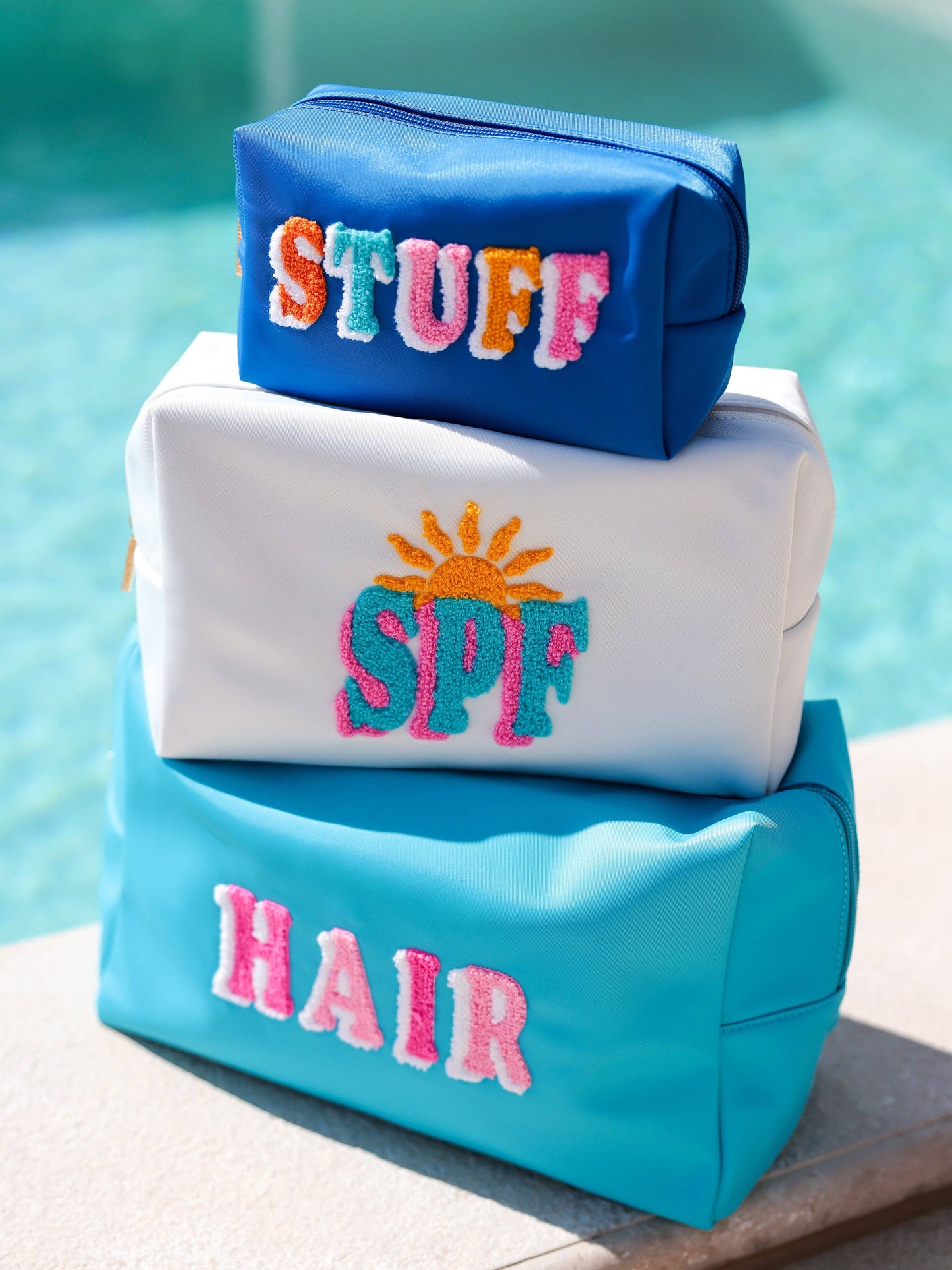 "STUFF" SMALL ZIP POUCH