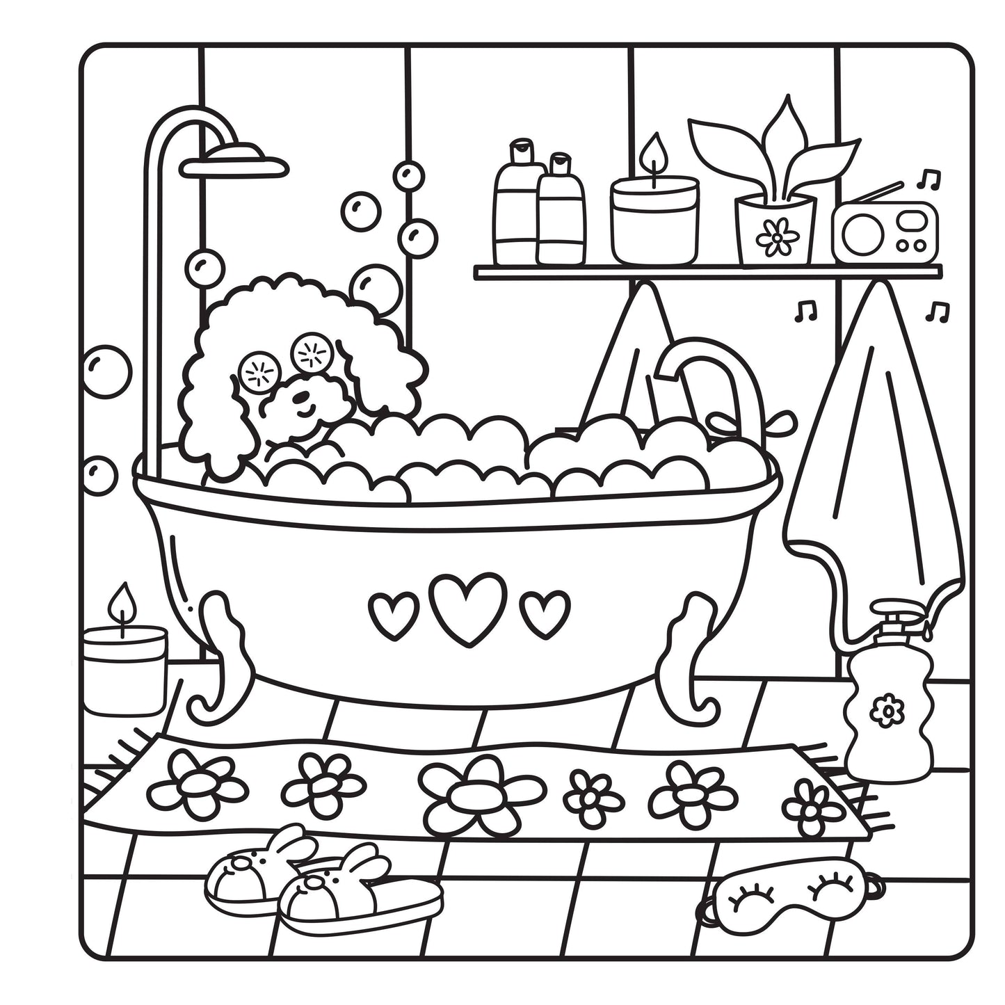 Cozy & Calm: Coloring Book