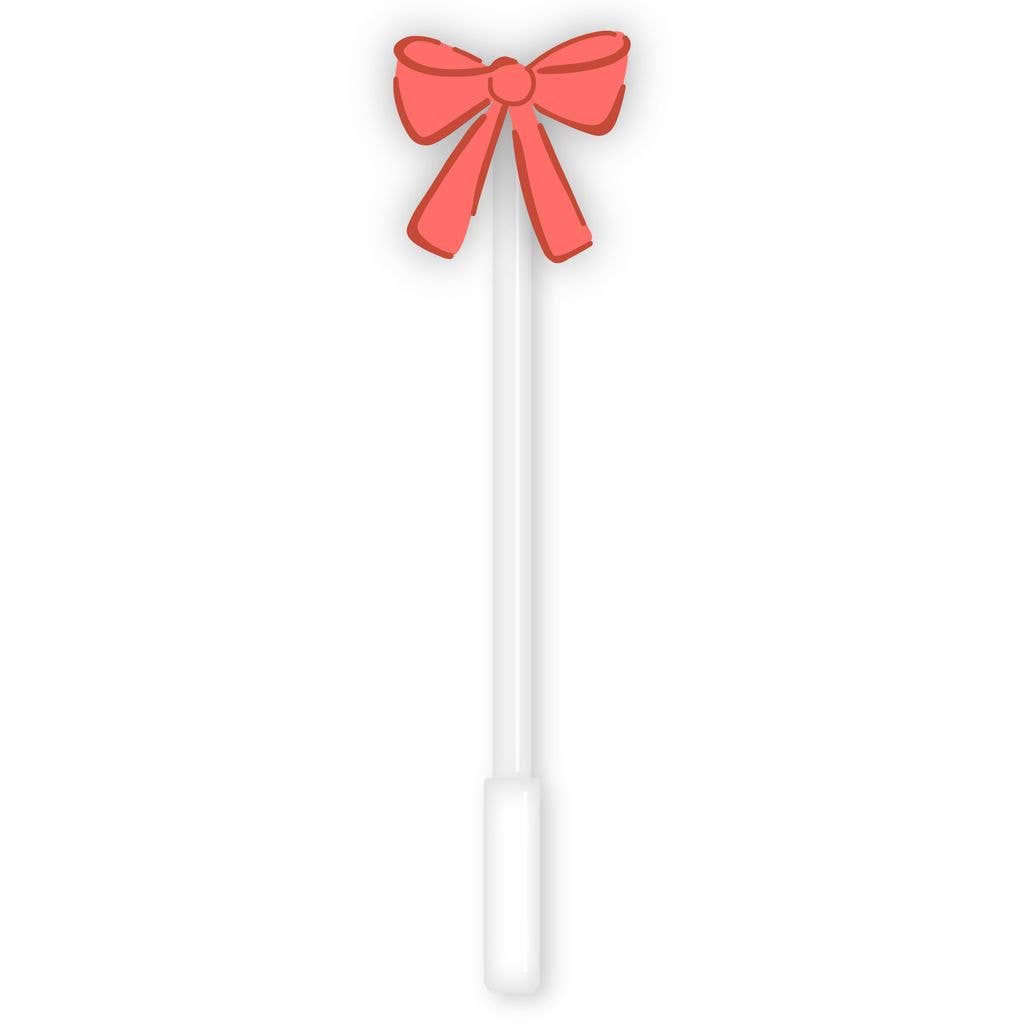Red Coquette Bow Gel Pen