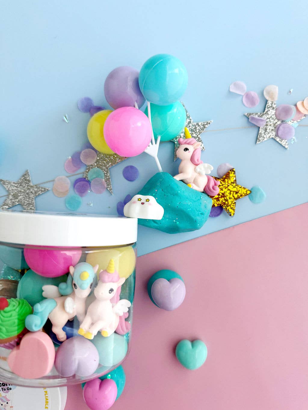 Unicorn Party Dough-To-Go - Large Jar