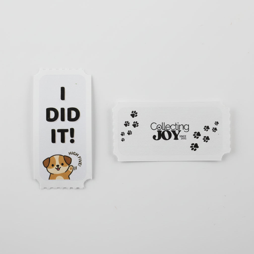 "I did it!" Behavior Reward Tickets - Dog