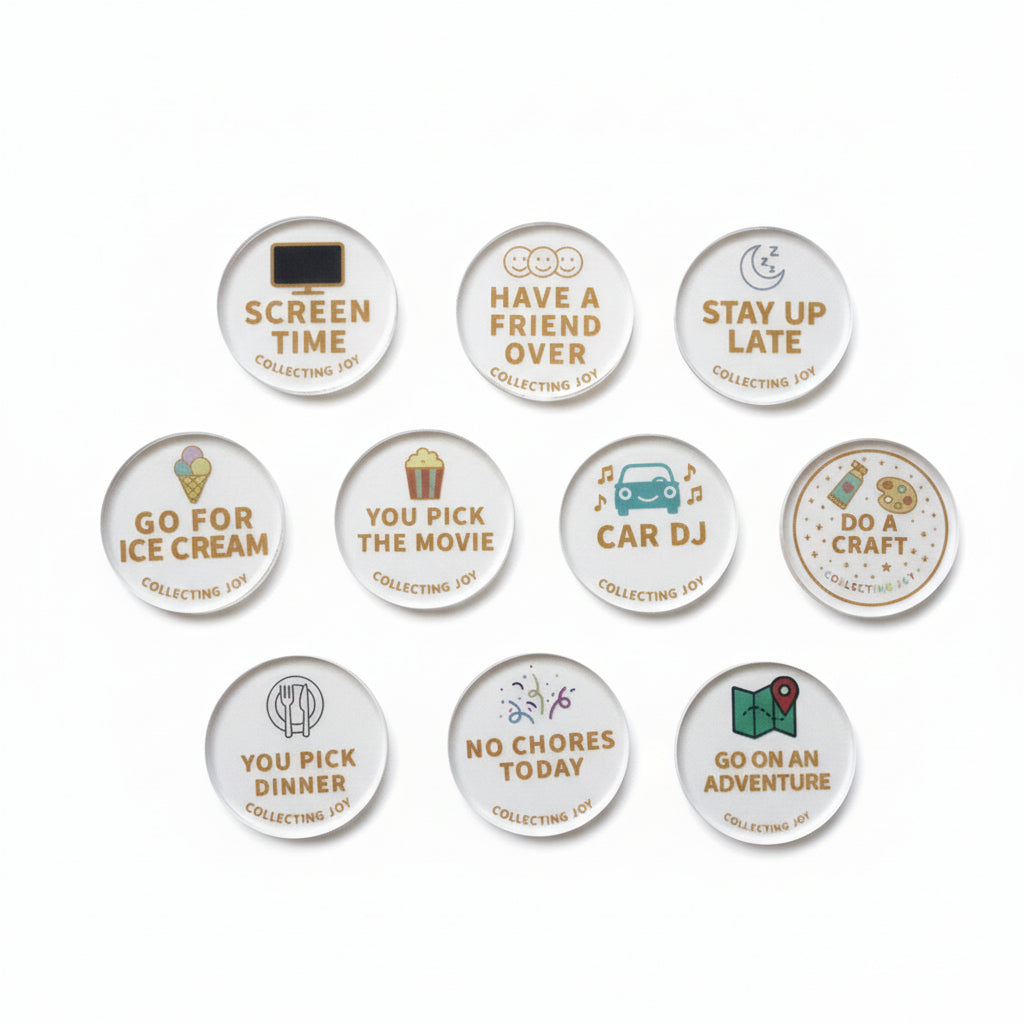 Elementary Reward Token Variety Set - 10 pieces + 1 Treasure Box Token Freebie