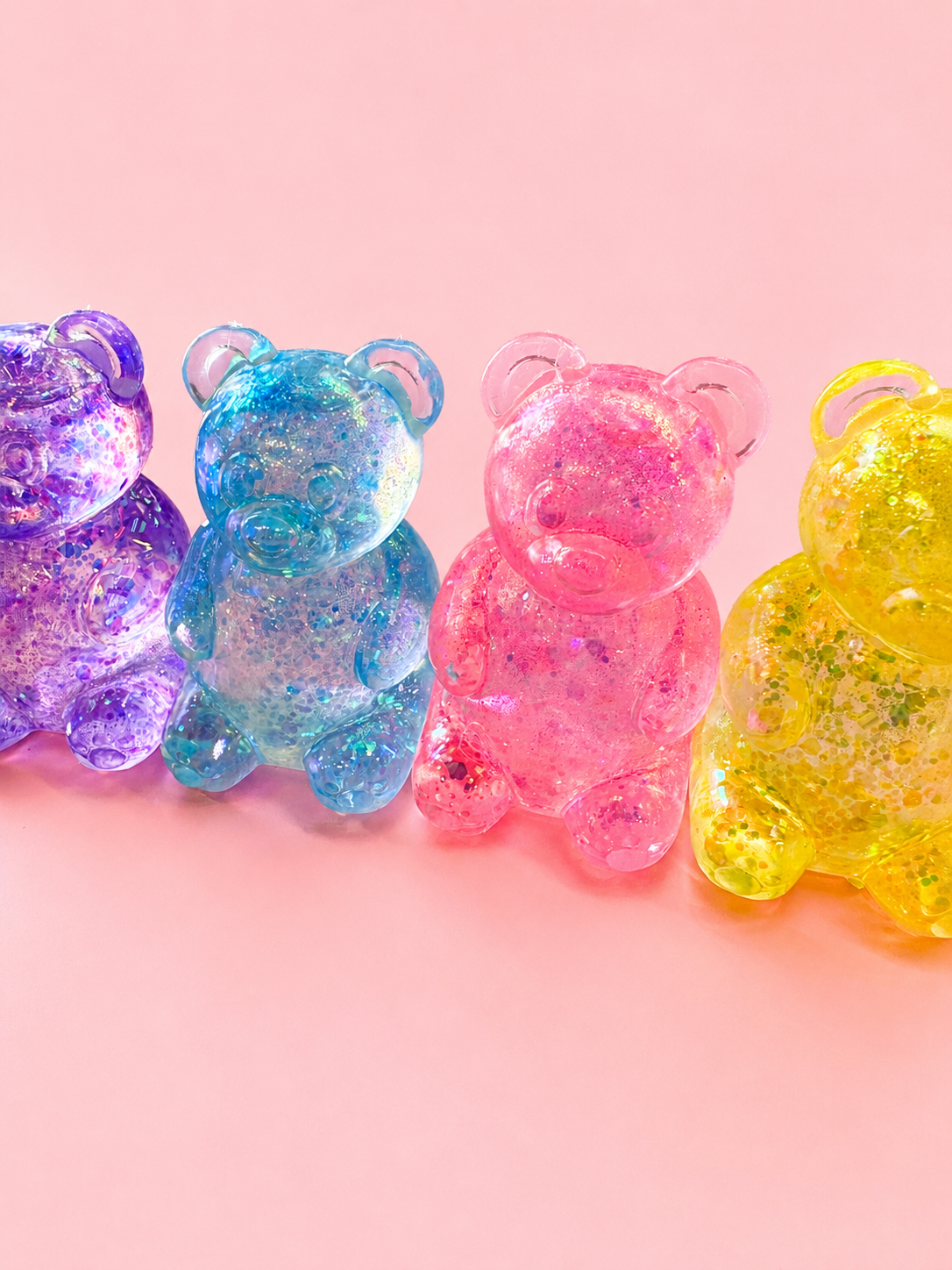 Sparkle Pop Bear Squishy: Purple