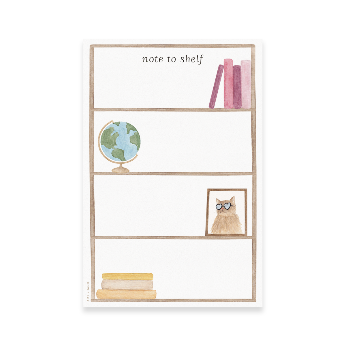 Note To Shelf — Book Pun To-Do List Notepad