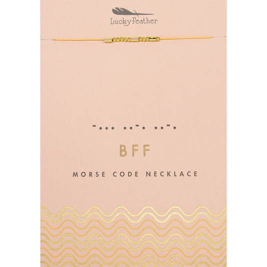 Morse Code Necklace - Gold - BFF
