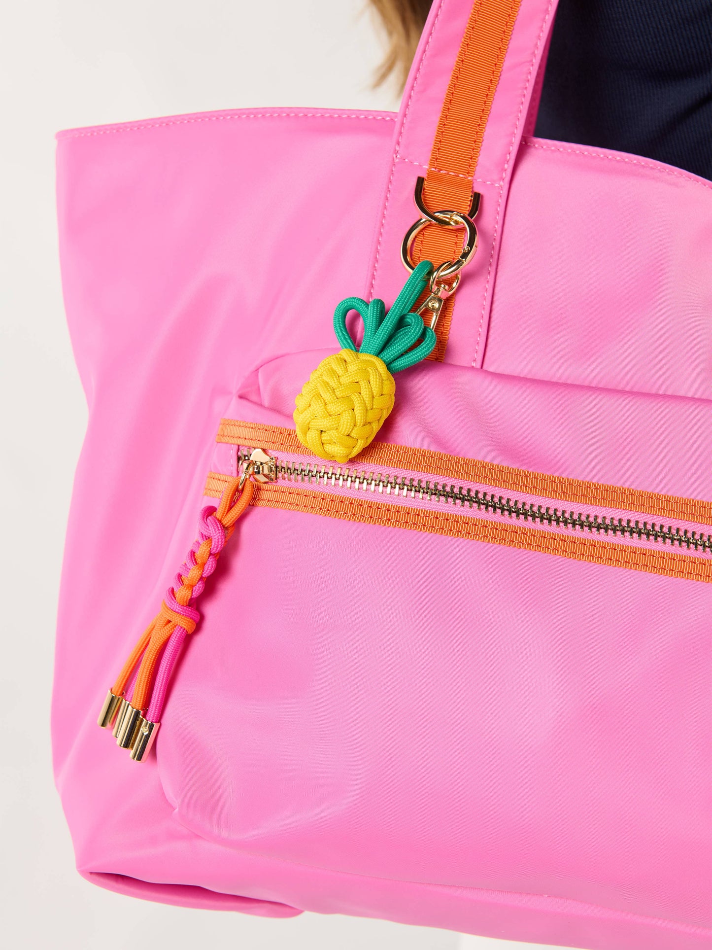 PINEAPPLE BAG CHARM/KEY RING,YELLOW