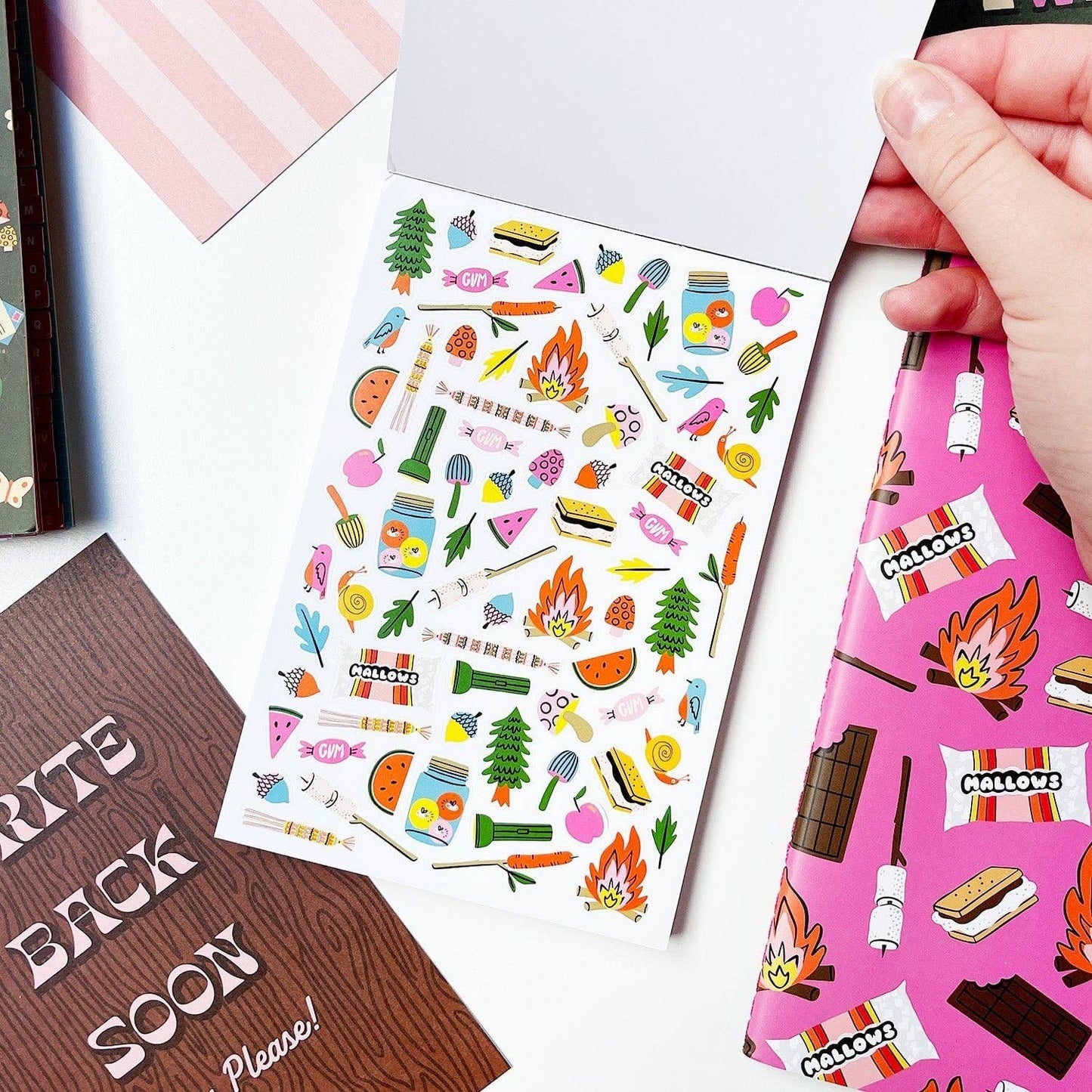 Summer Camp Postcard Book