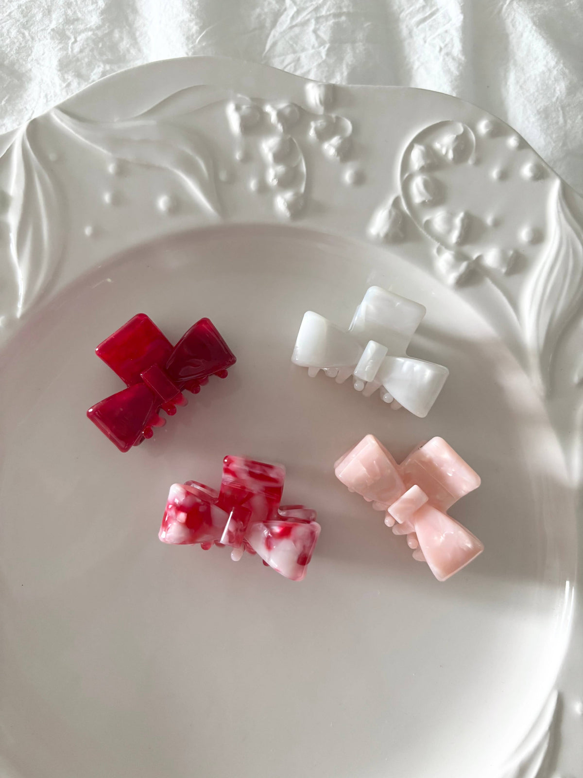 Mini Bowtie Hair Claws - Set of 2