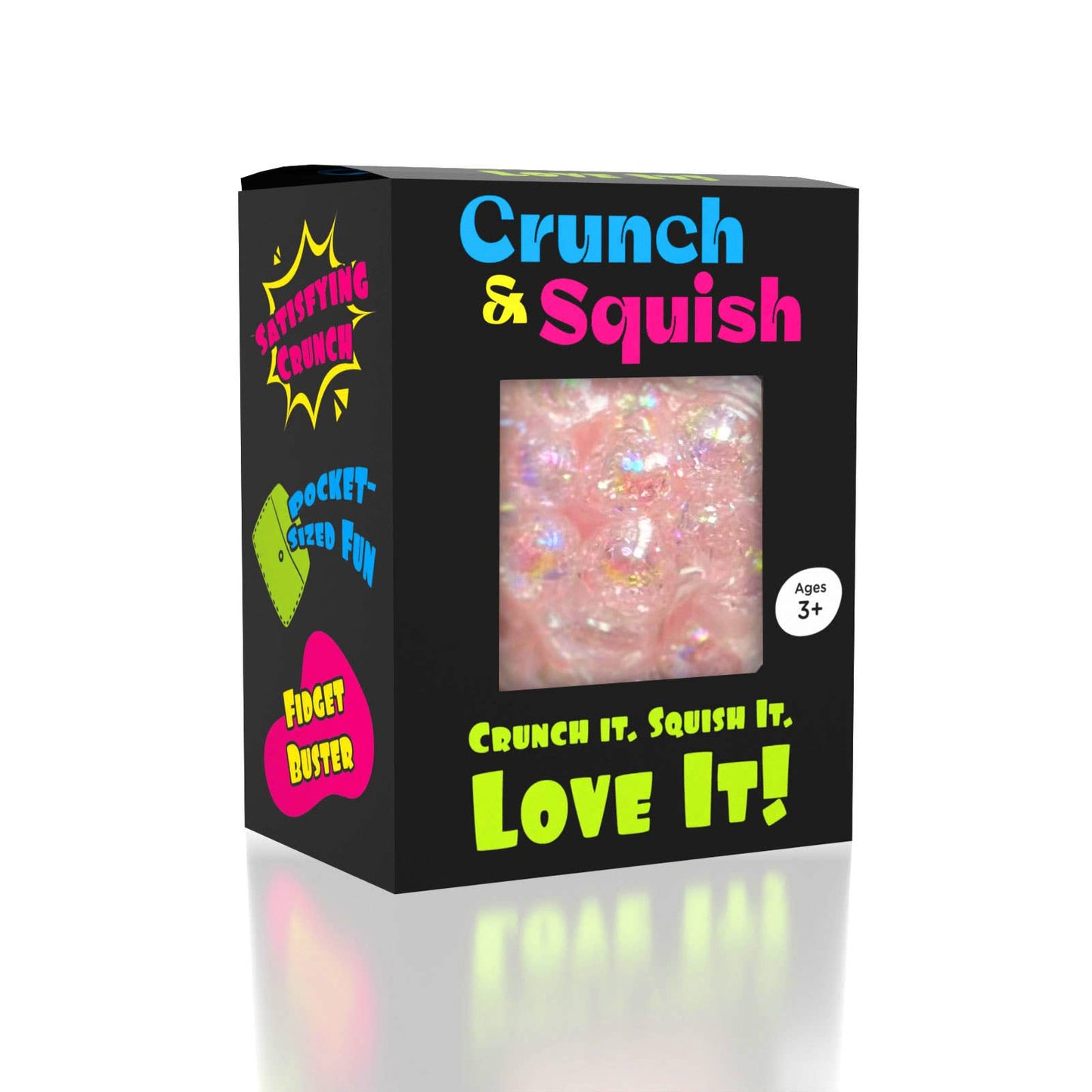 Crunch & Squish Crunchy Squishy Stress Ball Fidget Toy - Pink Pearl