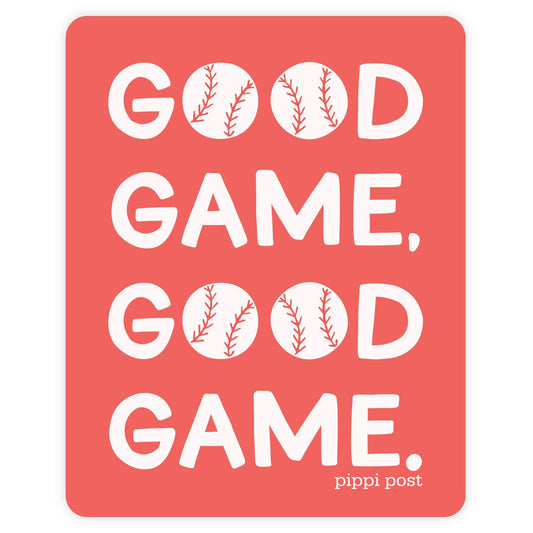 Good Game Baseball Decal Sticker