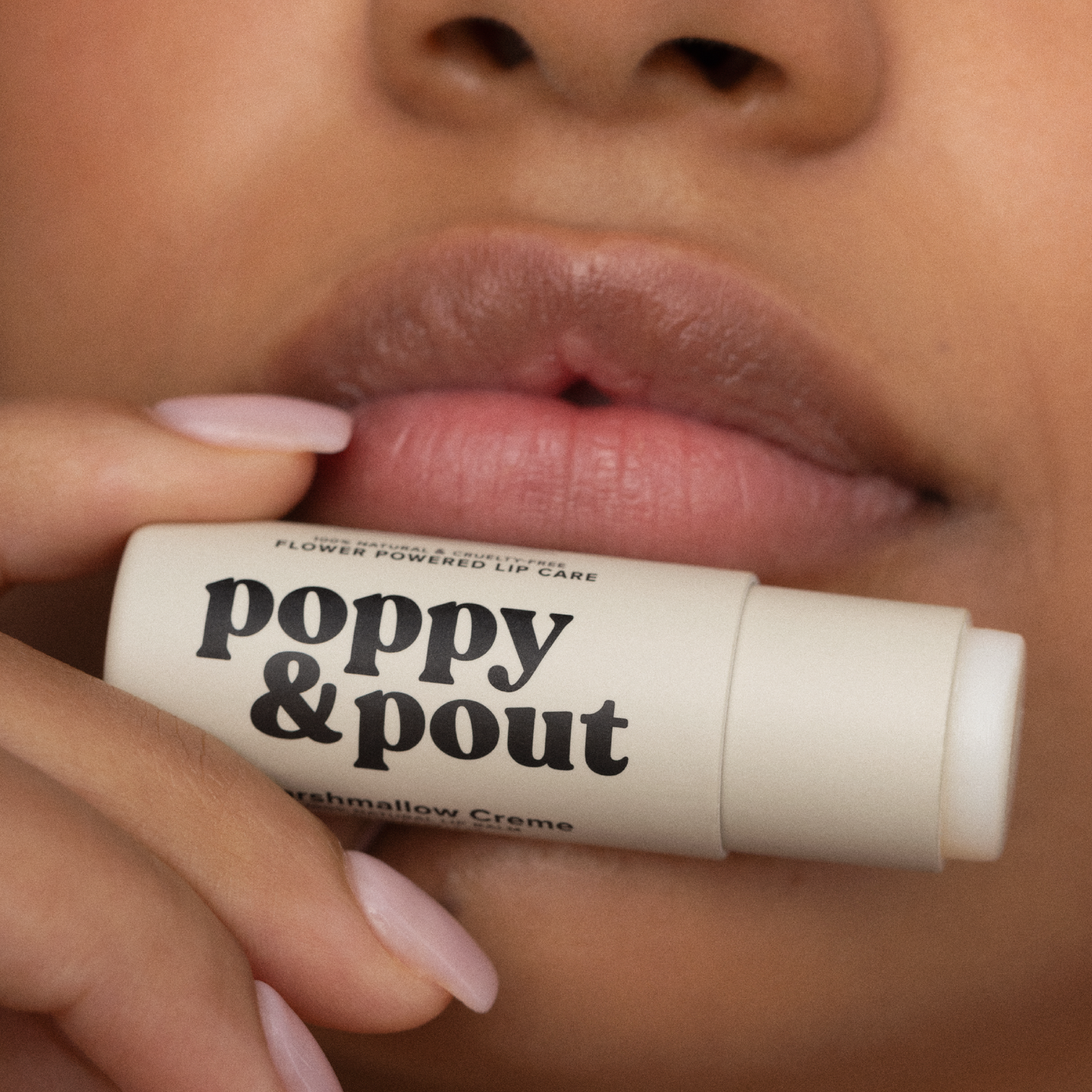 Poppy & Pout All Natural Lip Balm: Marshmallow Creme