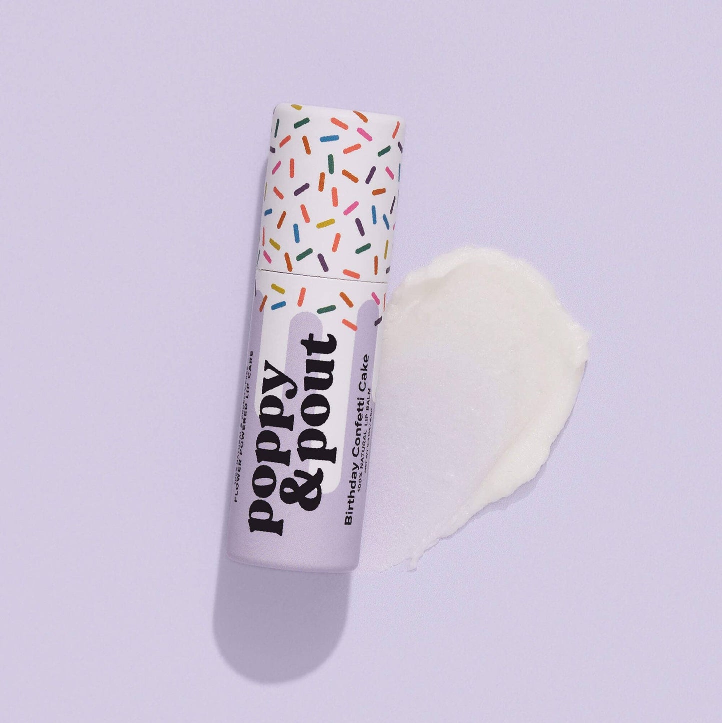 Poppy & Pout All Natural Lip Balm: Birthday Confetti Cake