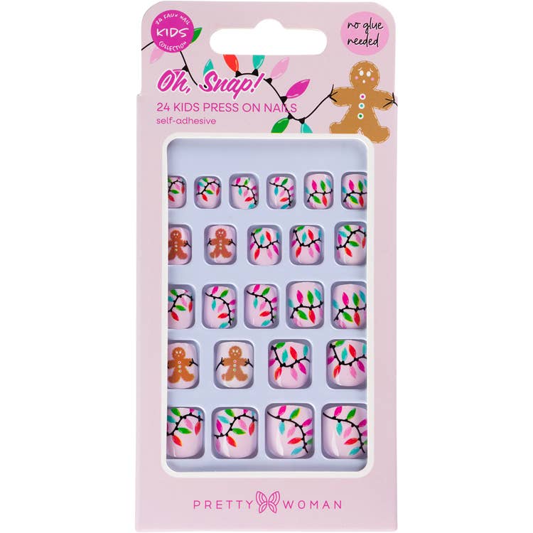 Kids Holiday Press On Nails - Oh, Snap!