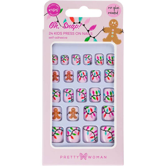 Kids Holiday Press On Nails - Oh, Snap!