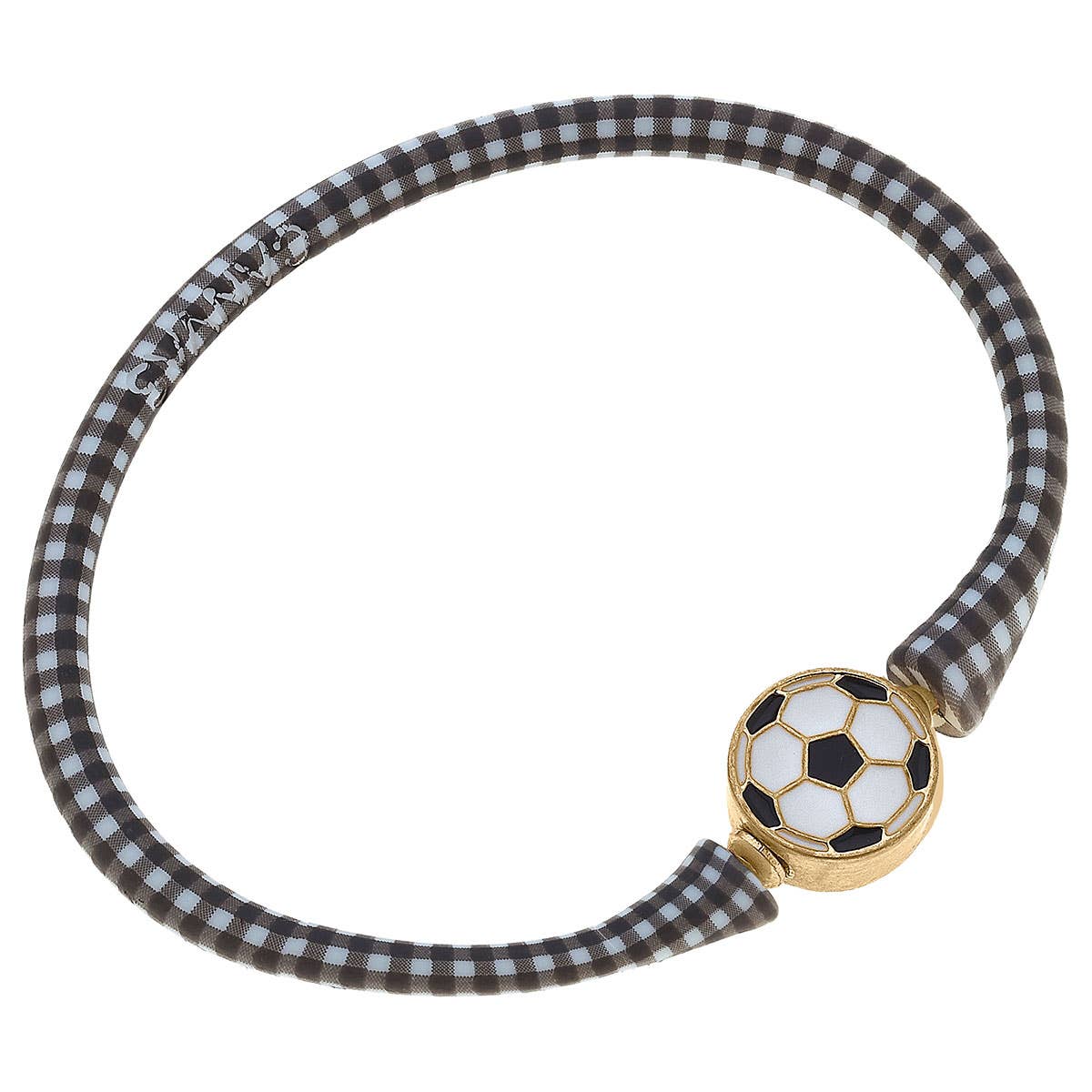 Enamel Soccer Ball Silicone Bali Bracelet