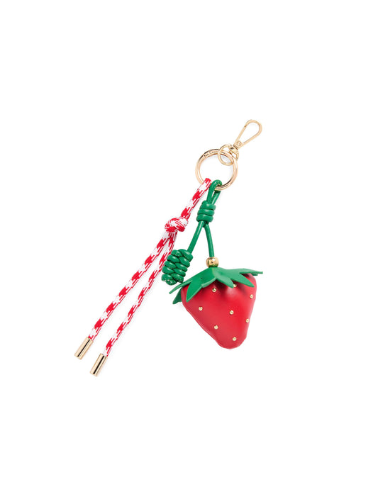 STRAWBERRY BAG CHARM/KEY RING,RED