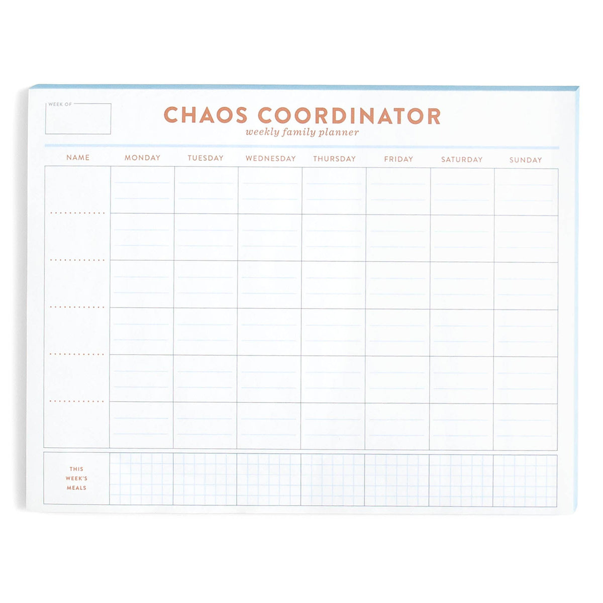 Chaos Coordinator Family Planner 8.5x11 Notepad
