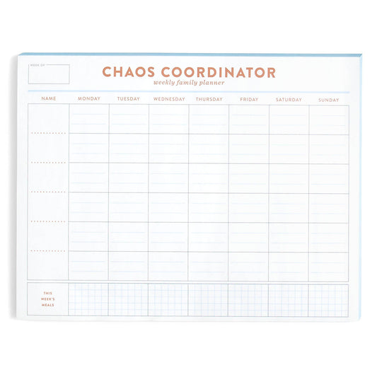 Chaos Coordinator Family Planner 8.5x11 Notepad
