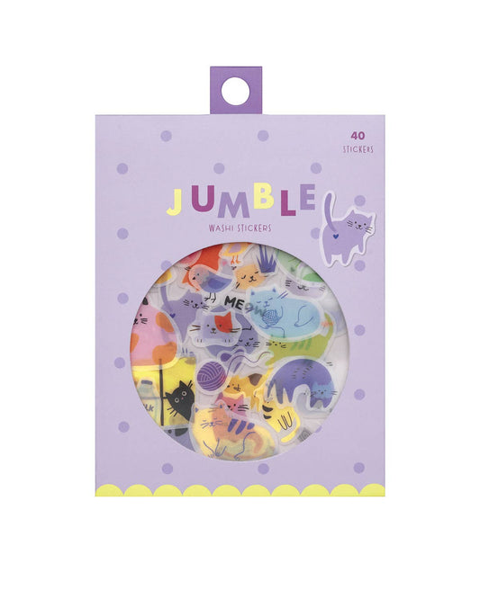 Mini Cats Jumble Washi Stickers