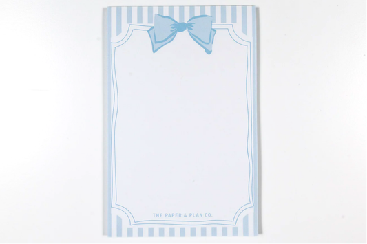 Blue Single Coquette Bow Notepad