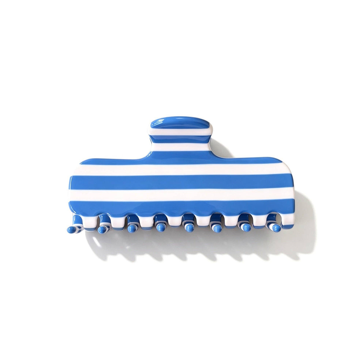 RETRO STRIPED RECTANGULAR HAIR CLAW CLIP