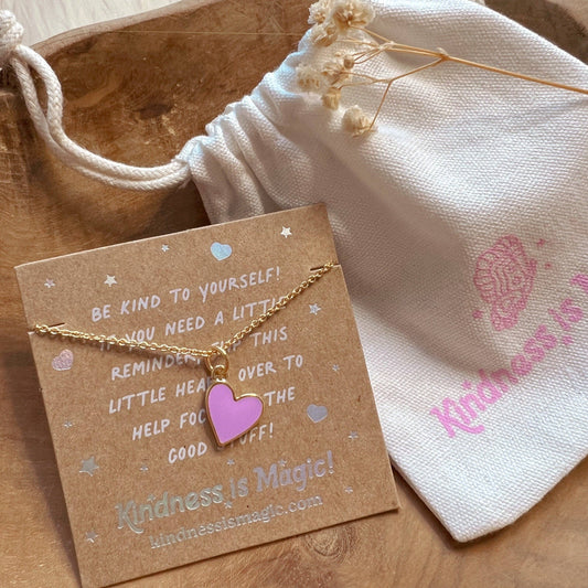 Kindness is Magic Mini Heart Necklace