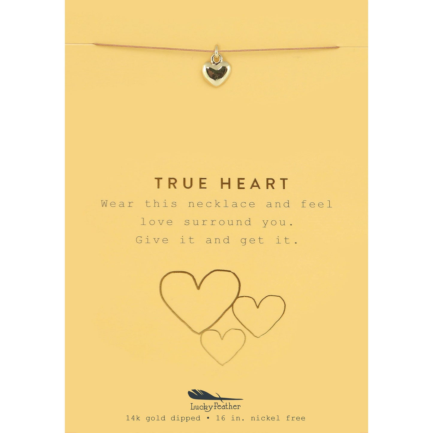 New Moon Gold Necklace - TRUE HEART