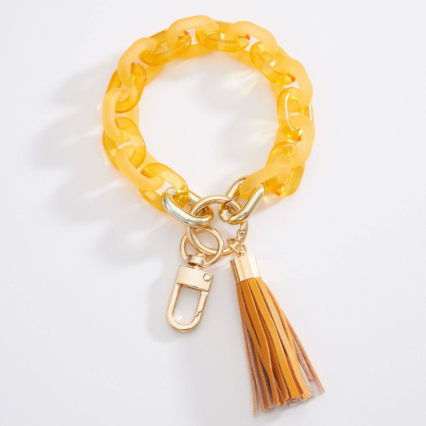 Acrylic Chain Tassel Keychain | Bracelet: WHT