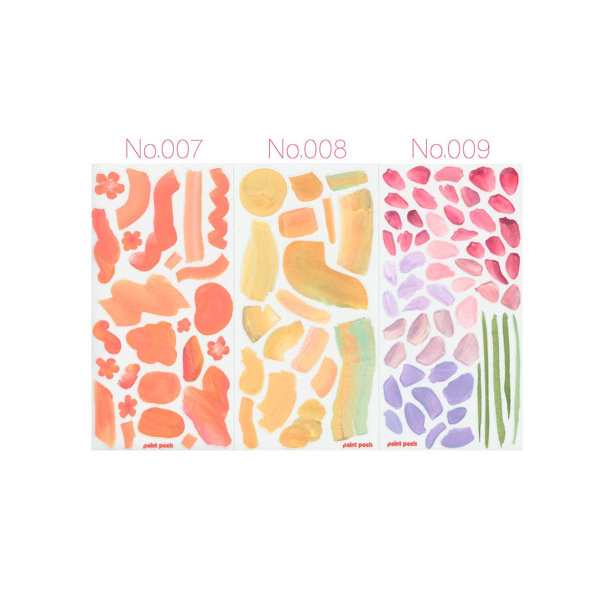 Soft Thaw Collection Paint Peels - No.007-No.012 Pack