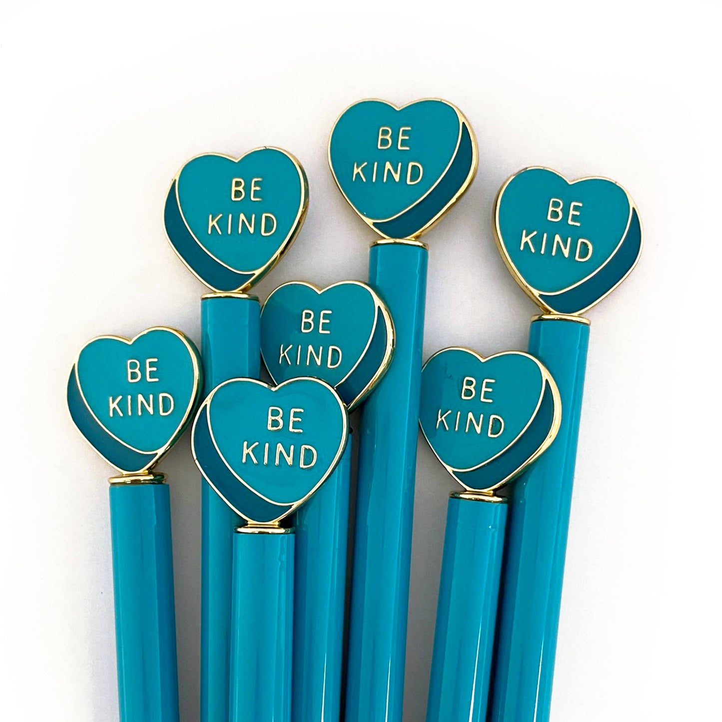 Enamel Heart Charm Pen - Blue