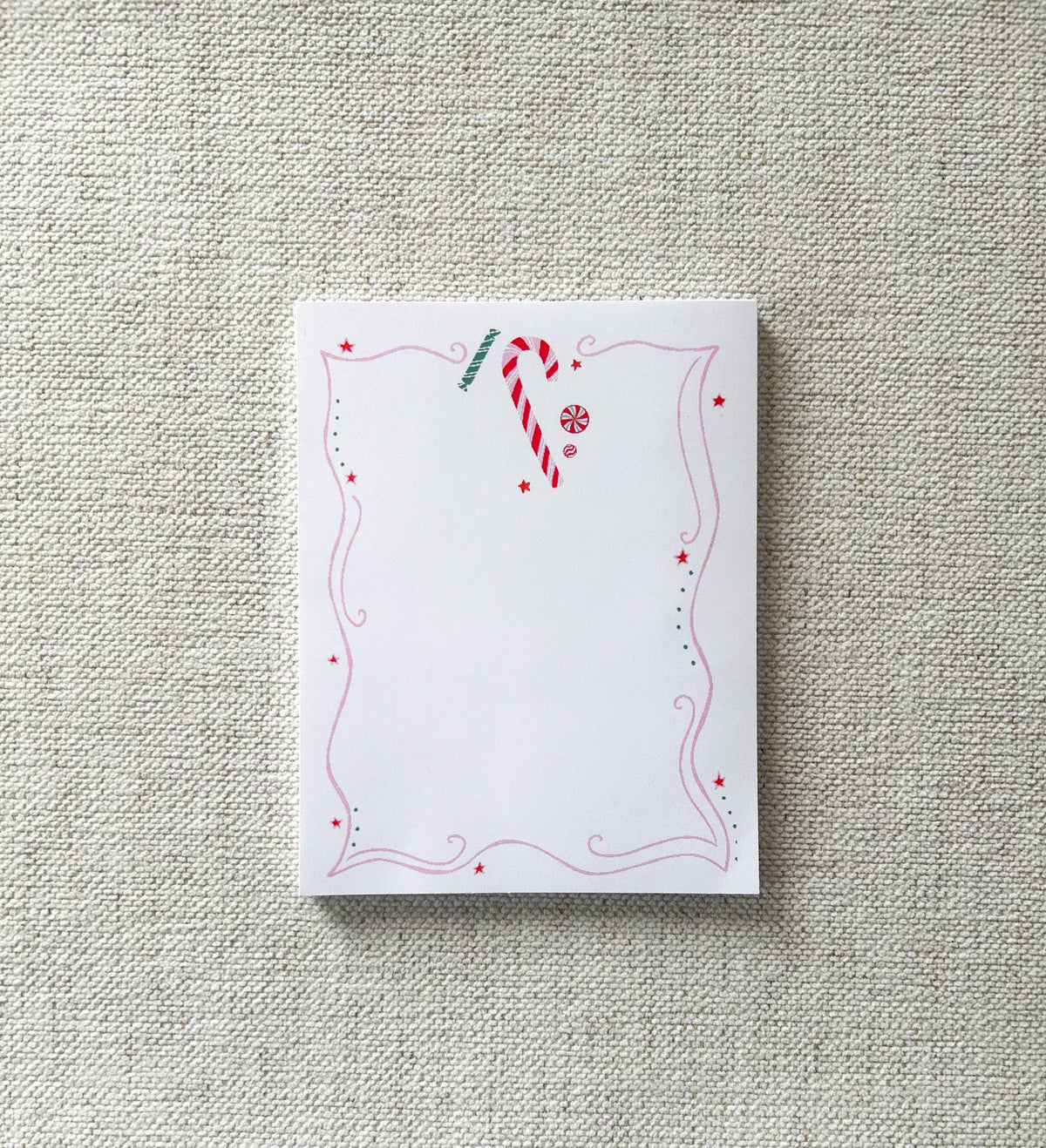Christmas Candy Cane Notepad