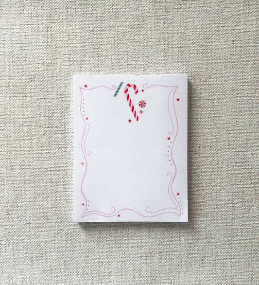 Christmas Candy Cane Notepad