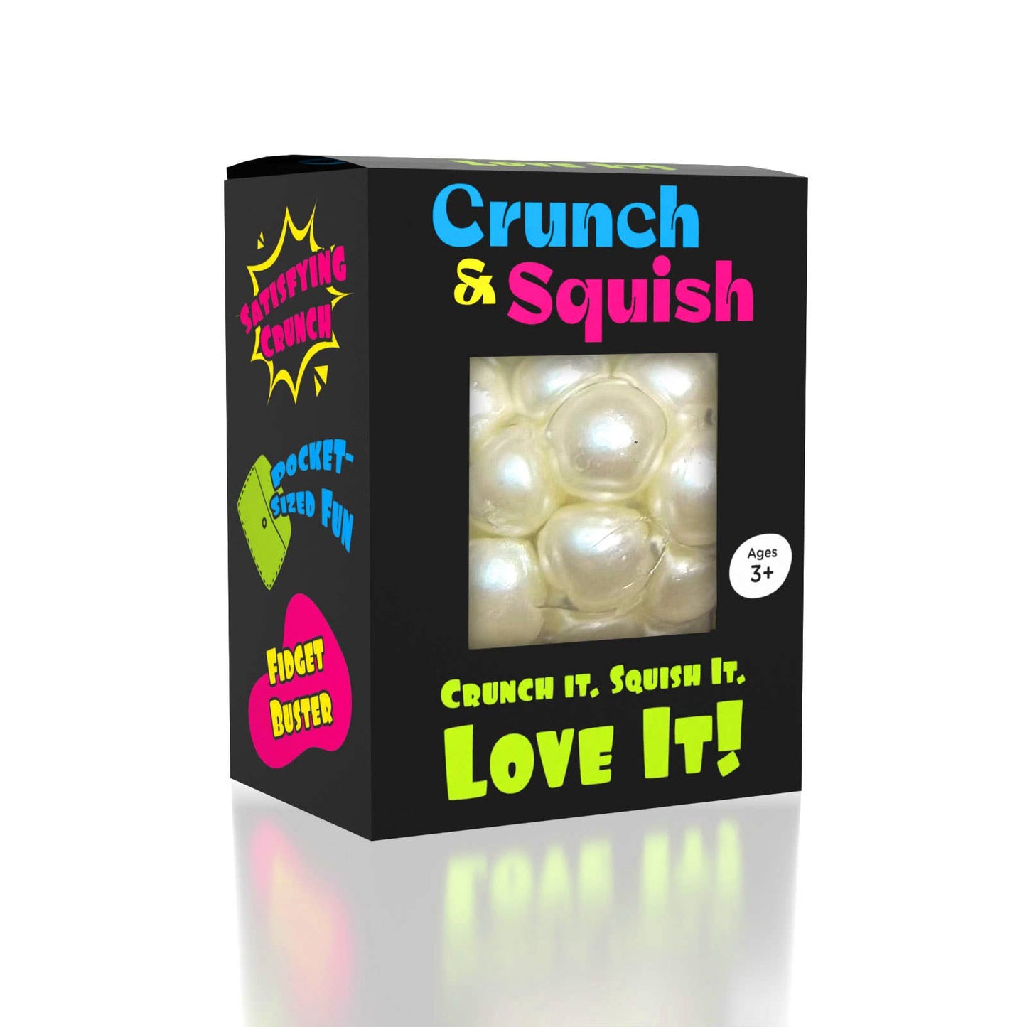 Crunch & Squish Crunchy Squishy Stress Ball Fidget Toy - Pearl