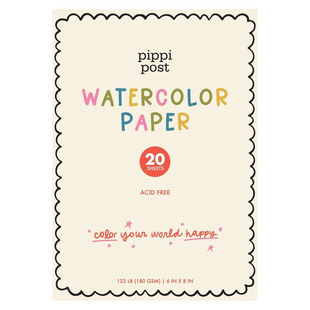 Watercolor Paper 6x8 Pad by Pippi Post