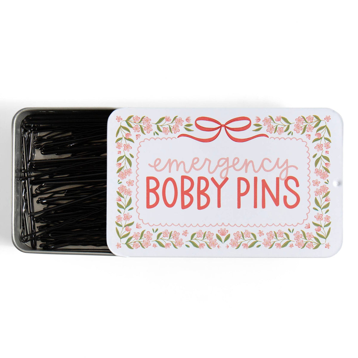 Emergency Bobby Pins Travel Tin with 60 Hair Pins