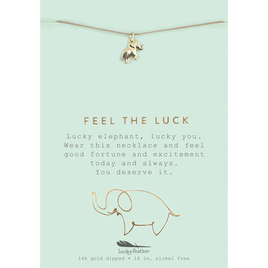 New Moon Gold Necklace - FEEL LUCK/ELEPHANT