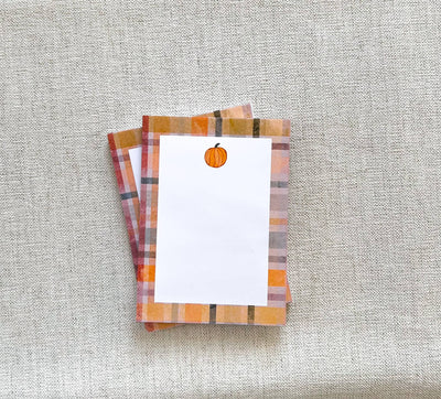 Plaid Pumpkin Notepad