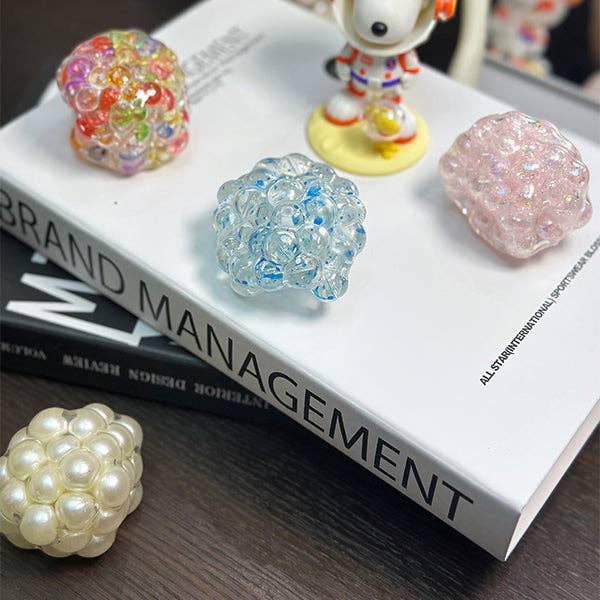 Crunch & Squish Crunchy Squishy Stress Ball Fidget Toy - Pink Pearl