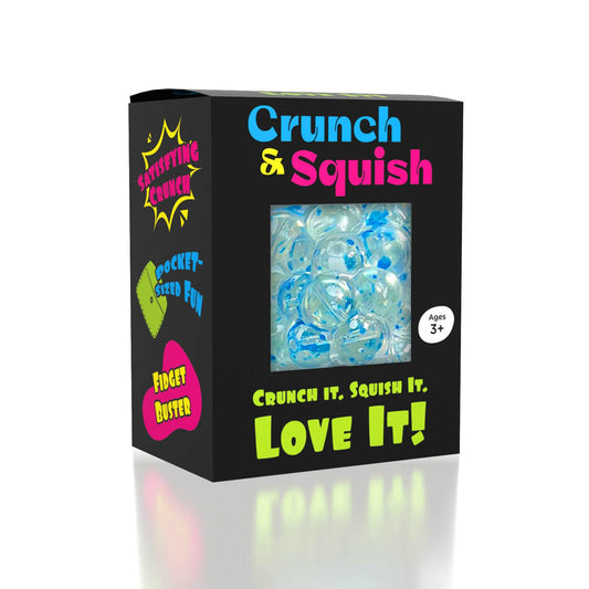 Crunch & Squish Crunchy Squishy Stress Ball Fidget Toy - Blue Paint