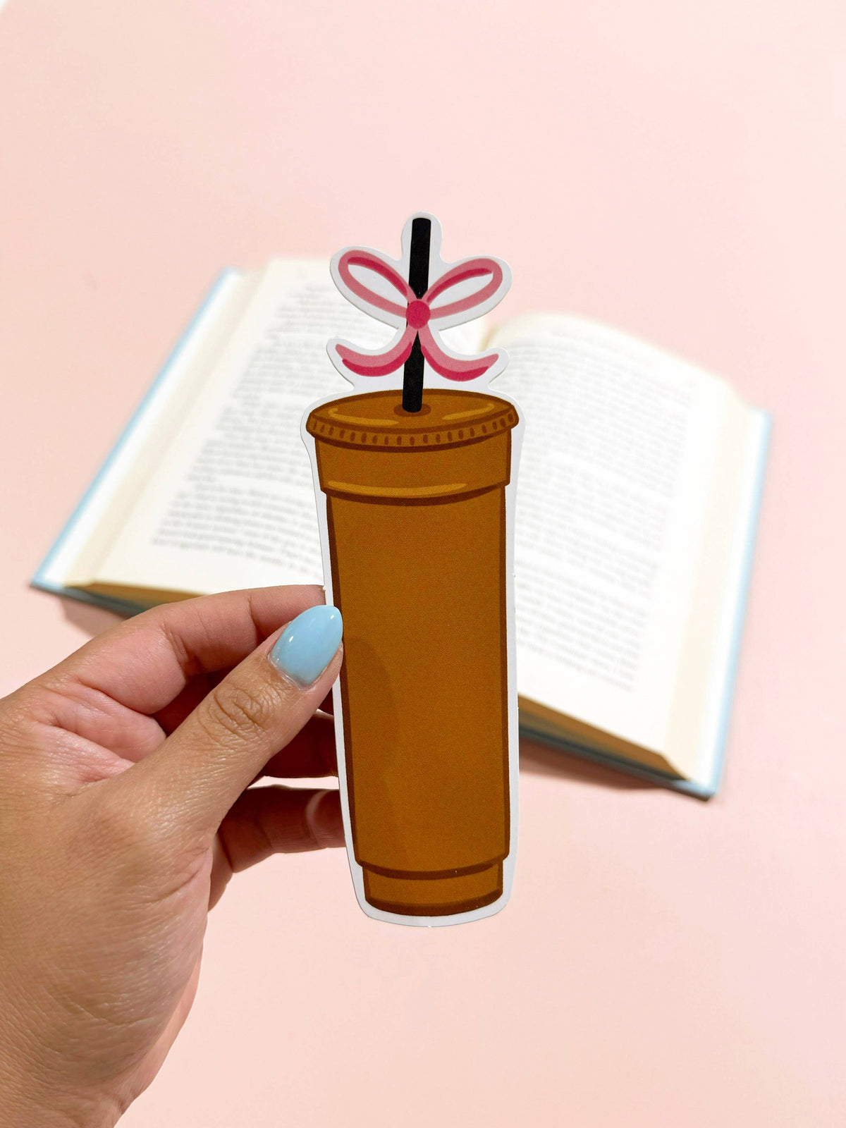 Iced Coffee Die Cut Bookmark