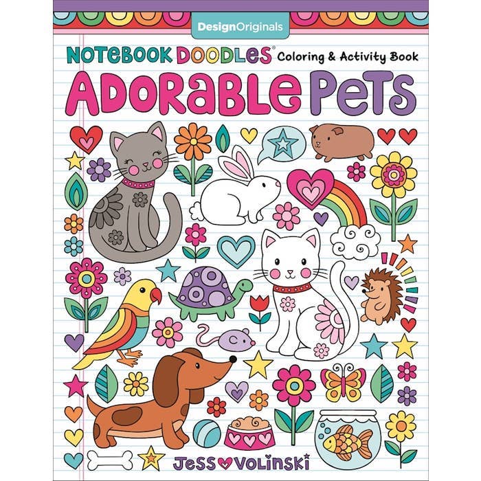 Coloring Book - Notebook Doodles Adorable Pets – Collecting Joy
