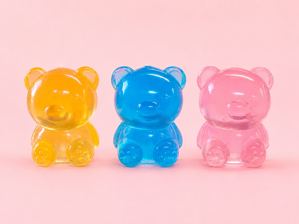 Bubble Bear Squishy : Orange