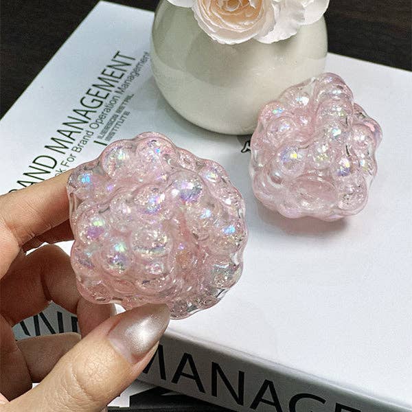 Crunch & Squish Crunchy Squishy Stress Ball Fidget Toy - Pink Pearl