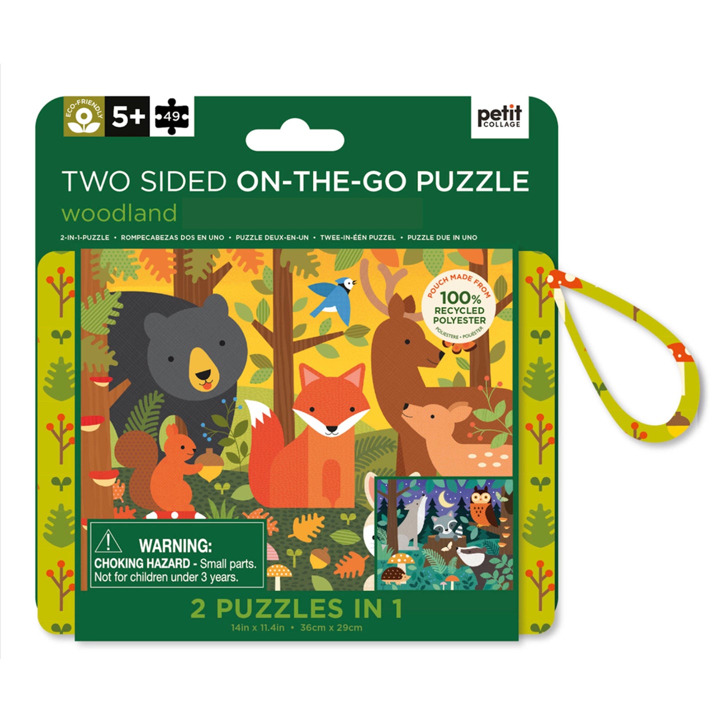 Two Sided Woodland Animal On-The-Go Puzzle