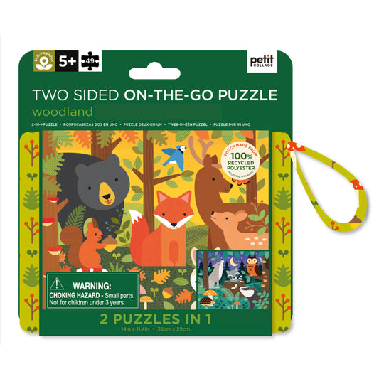 Two Sided Woodland Animal On-The-Go Puzzle