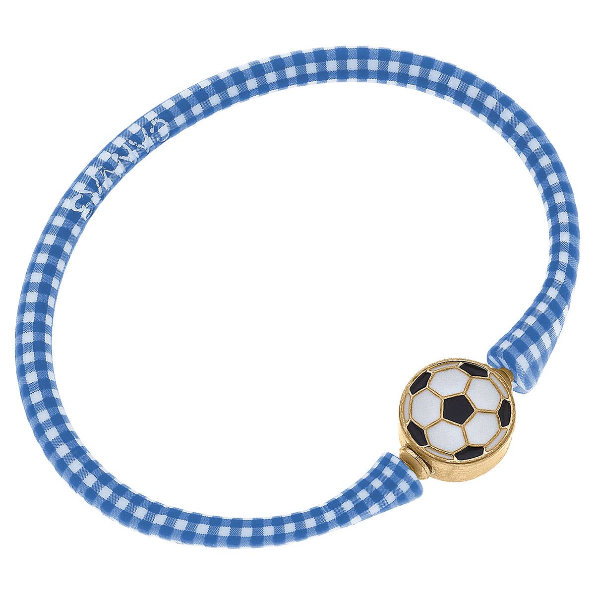 Enamel Soccer Ball Silicone Bali Bracelet