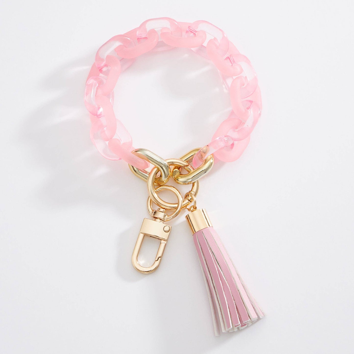 Acrylic Chain Tassel Keychain Bracelet: BLUE