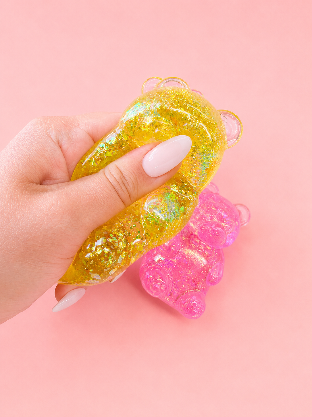 Sparkle Pop Bear Squishy: Gold